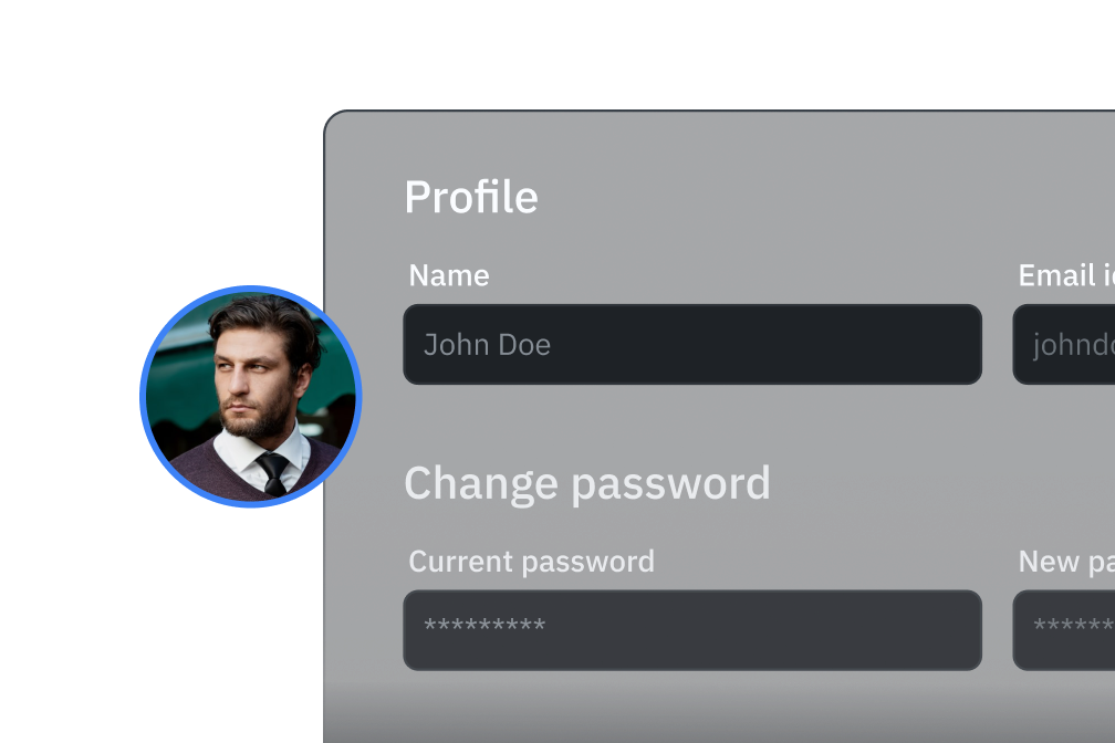 User profile self-service interface